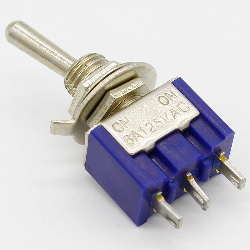 5 шт./лот мини MTS-102 3-контактный G107 SPDT ON-ON 6A 125V 3A250VAC тумблеры хорошее качество
