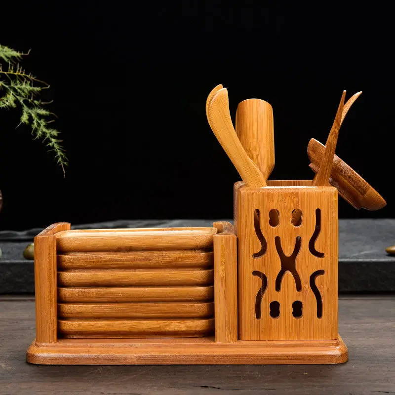 [GRANDNESS] китайский набор Ча Дао 12 штук с чайным подносом * бамбуковая чайная