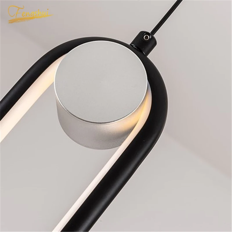 

Minimalism Pendant Lights Lighting Bedroom Bedside Lamp Iron Art Line Hanging Lamps Living Room Background Wall Pendant Lights