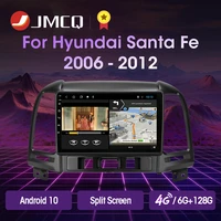 jmcq 4g android 10 car radio multimedia player for hyundai santa fe 2 2006 2012 gps navigation carplay 2 din no dvd 2gb32gb
