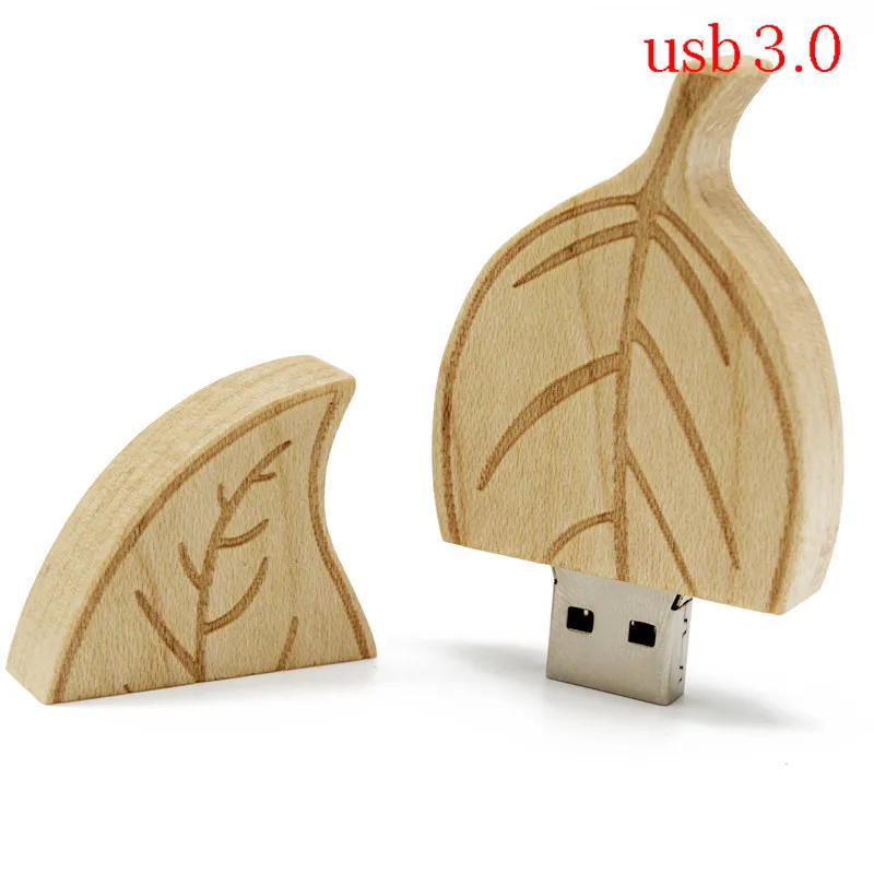 Usb флеш накопитель TEXT ME в виде кленовых карбонизированных бамбуковых листьев usb 3 0