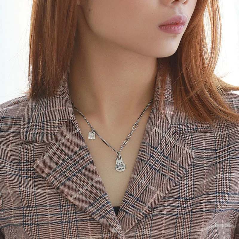 Женское винтажное ожерелье из тайского серебра S925 пробы с кроликом | Украшения и