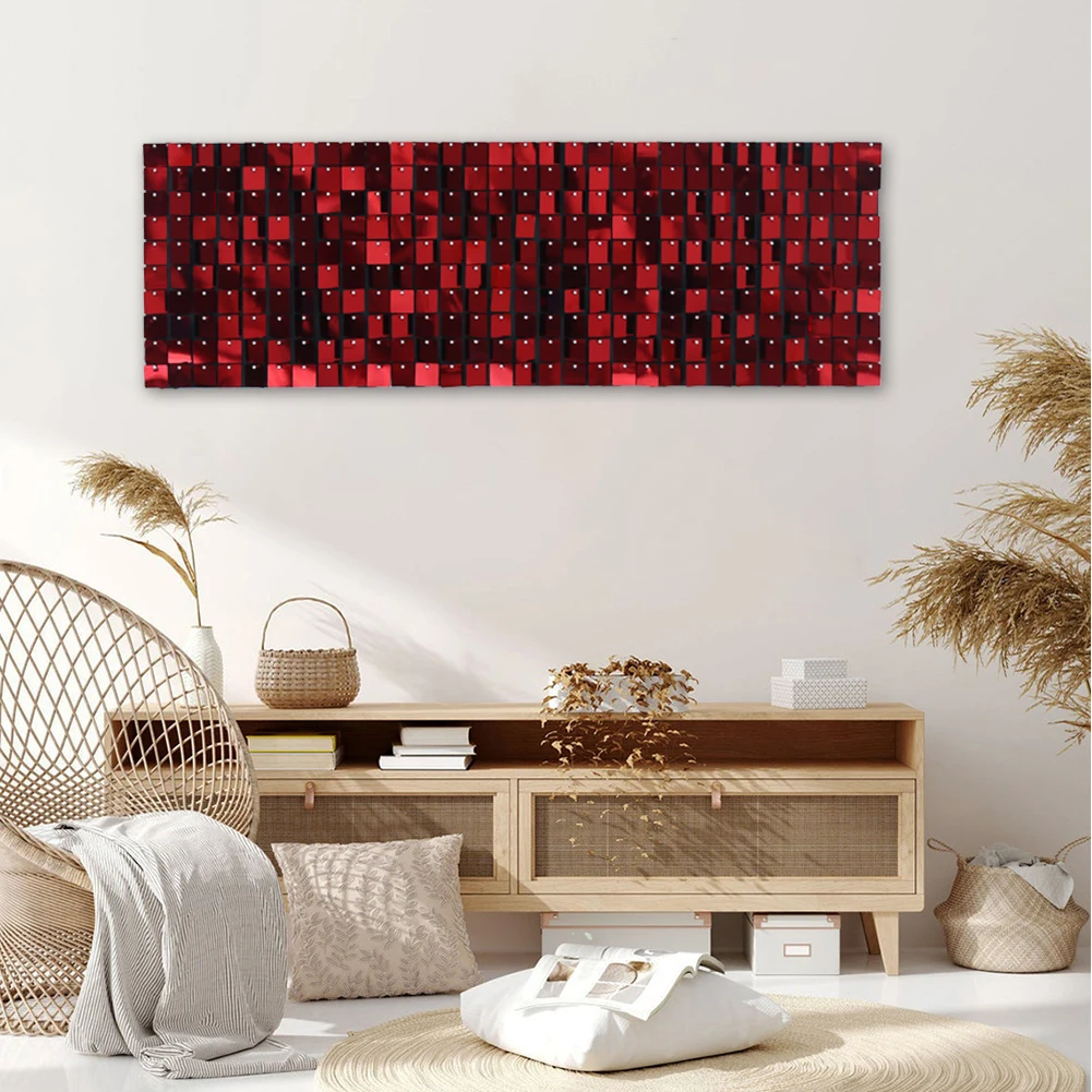 Wind Board Sequin Billboard Door Head Colorful Stage Flashing Material Background Wall Decoration Party Christmas | Дом и сад
