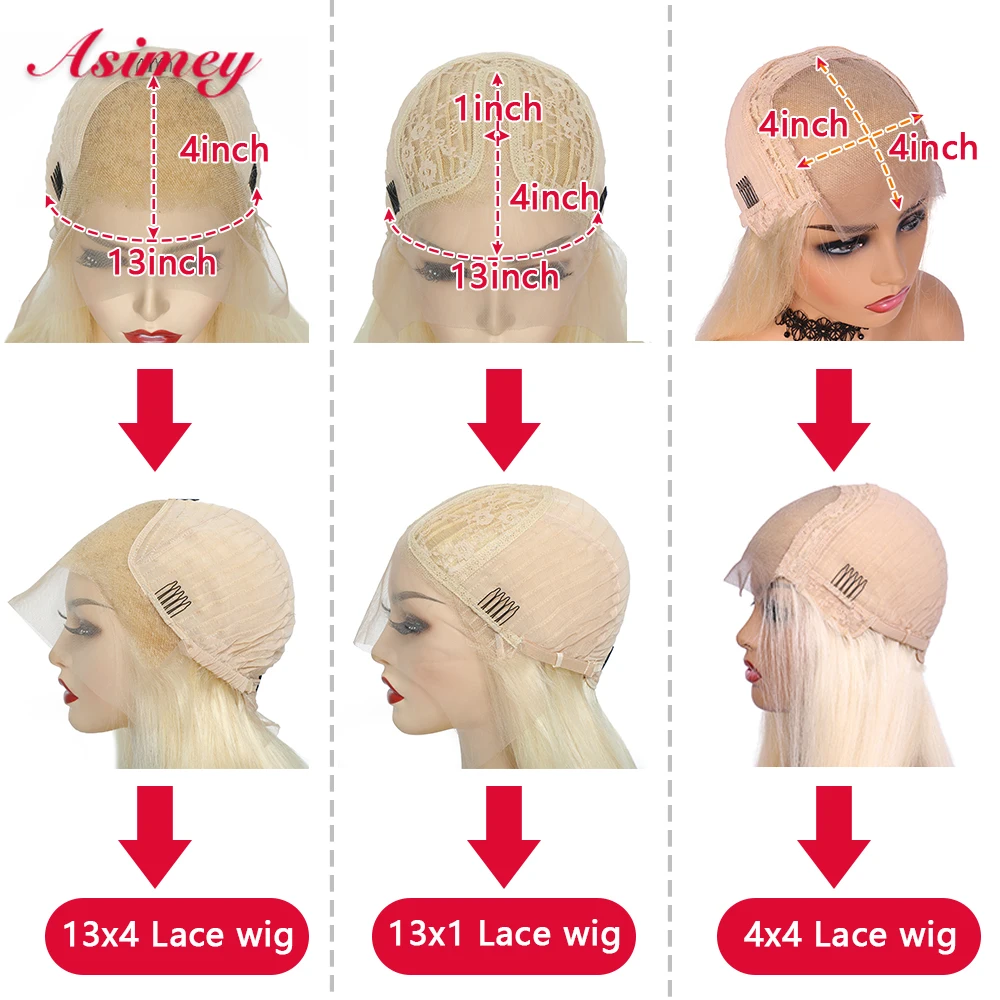 Парик Asimey 613 имбирного цвета волнистые передние парики из человеческих волос на