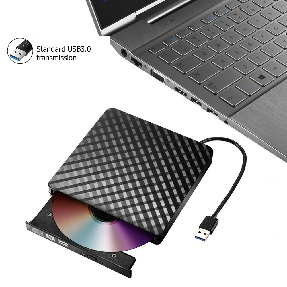 Внешний DVD привод с разъемом USB 3 0 и Type C записывающее устройство проигрыватель CD/DVD