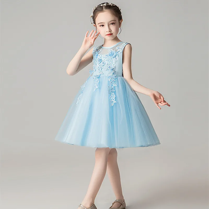 

2021 Girls' Wedding Dress Pompous Princess Dress Summer Children's Performance Dress