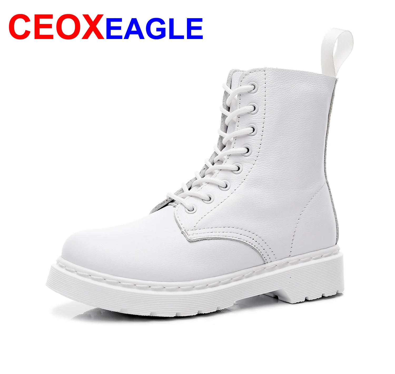 Белые туфли Мужская обувь из натуральной кожи Теплые мужские ботинки