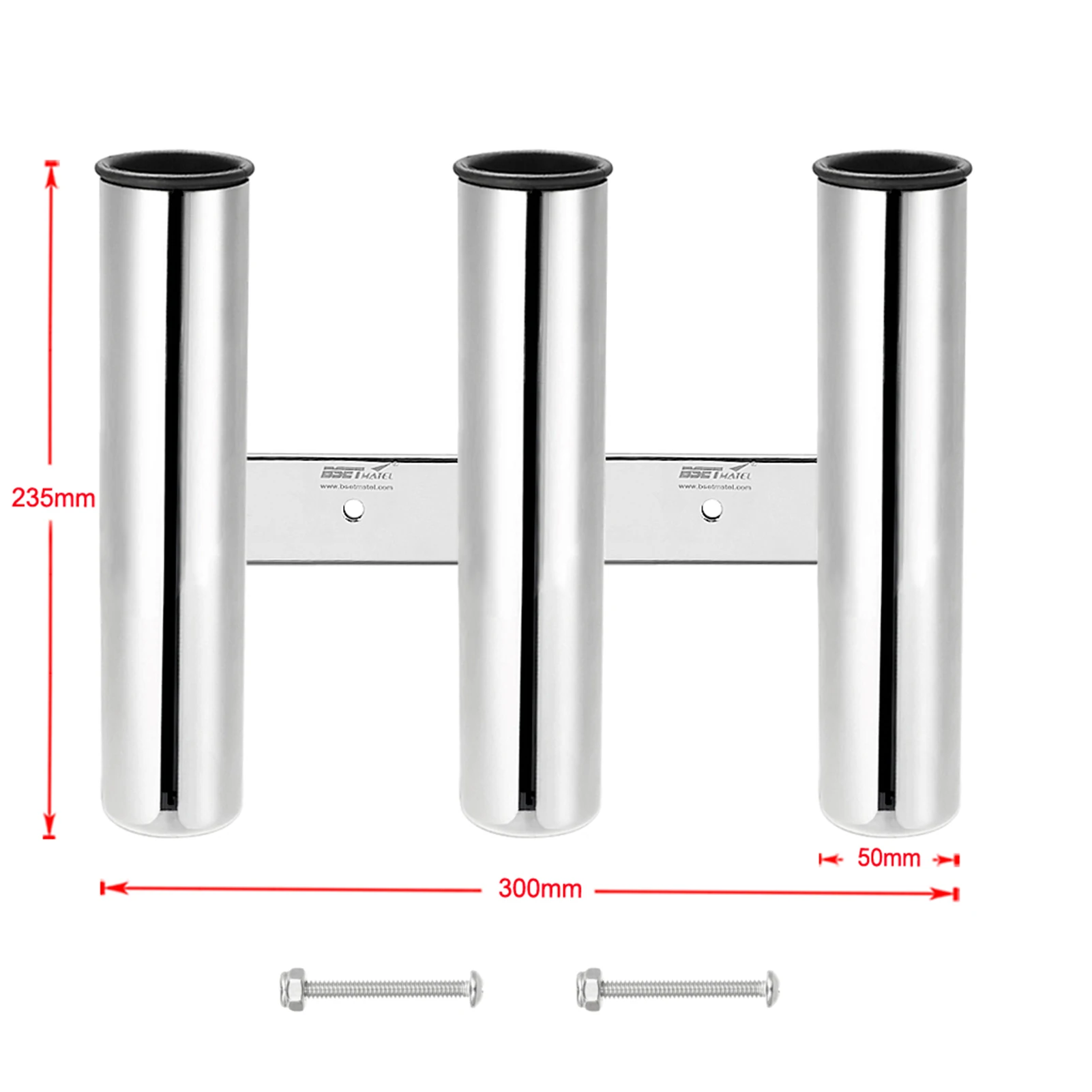 

Fishing Rod Rack Rod Holders 3-Tube Stainless Steel Rod Racks Rail Mount Clamp Bracket Lure Pliers Storage Socket Fishing Tackle