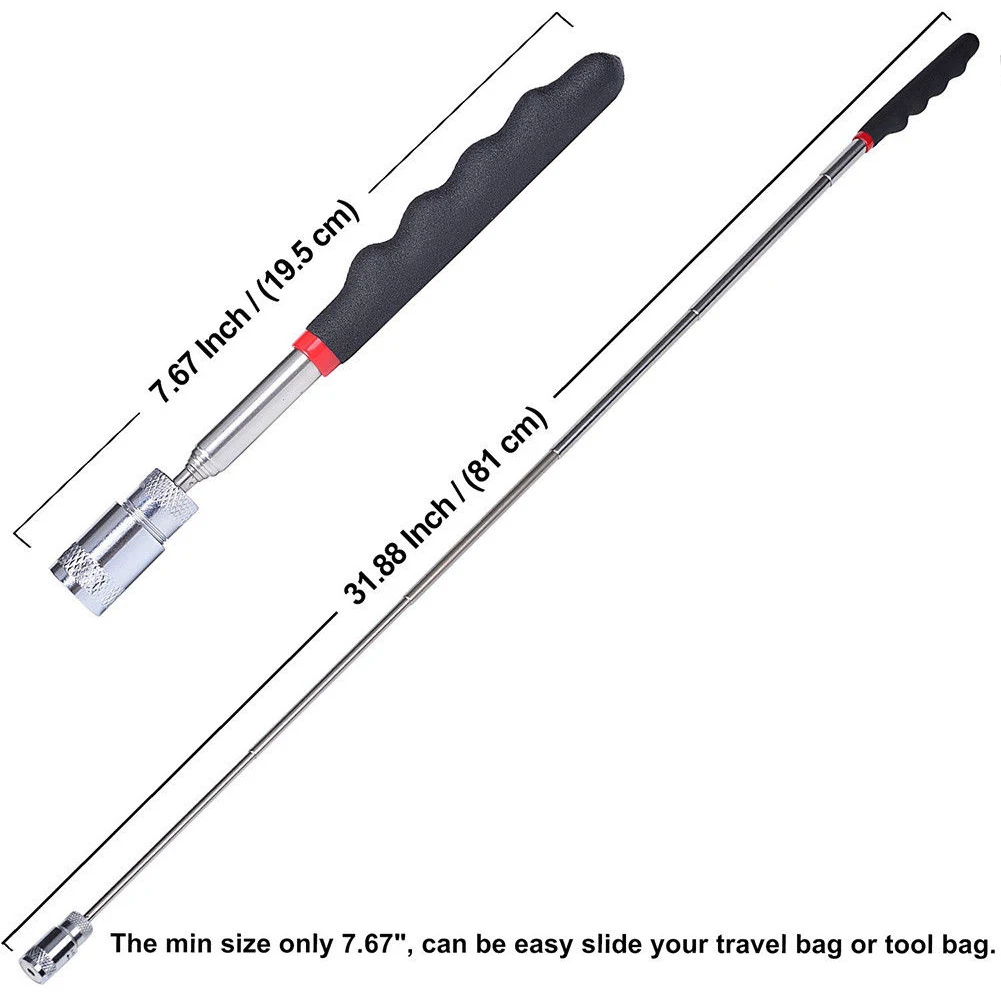 

Magnetic Pick Up Rod Stick Portable Telescopic Easy Extending Magnet Handheld Tool Telescopic Magnetic Pick Up Pen 19-69cm