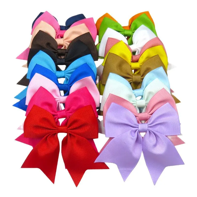 Swallowtail Ribbon Hair Bow Girls With Clip Hairpins Scrunchy Kids Green Woman Hair Accessories 4 Inch Tail Big Tie Bow Hairclip images - 6