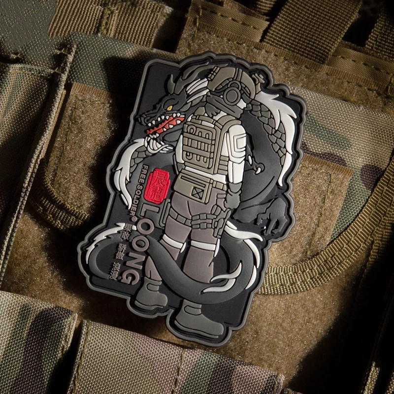 Нашивка из ПВХ Военная нарукавная нашивка с животными китайского зодиака