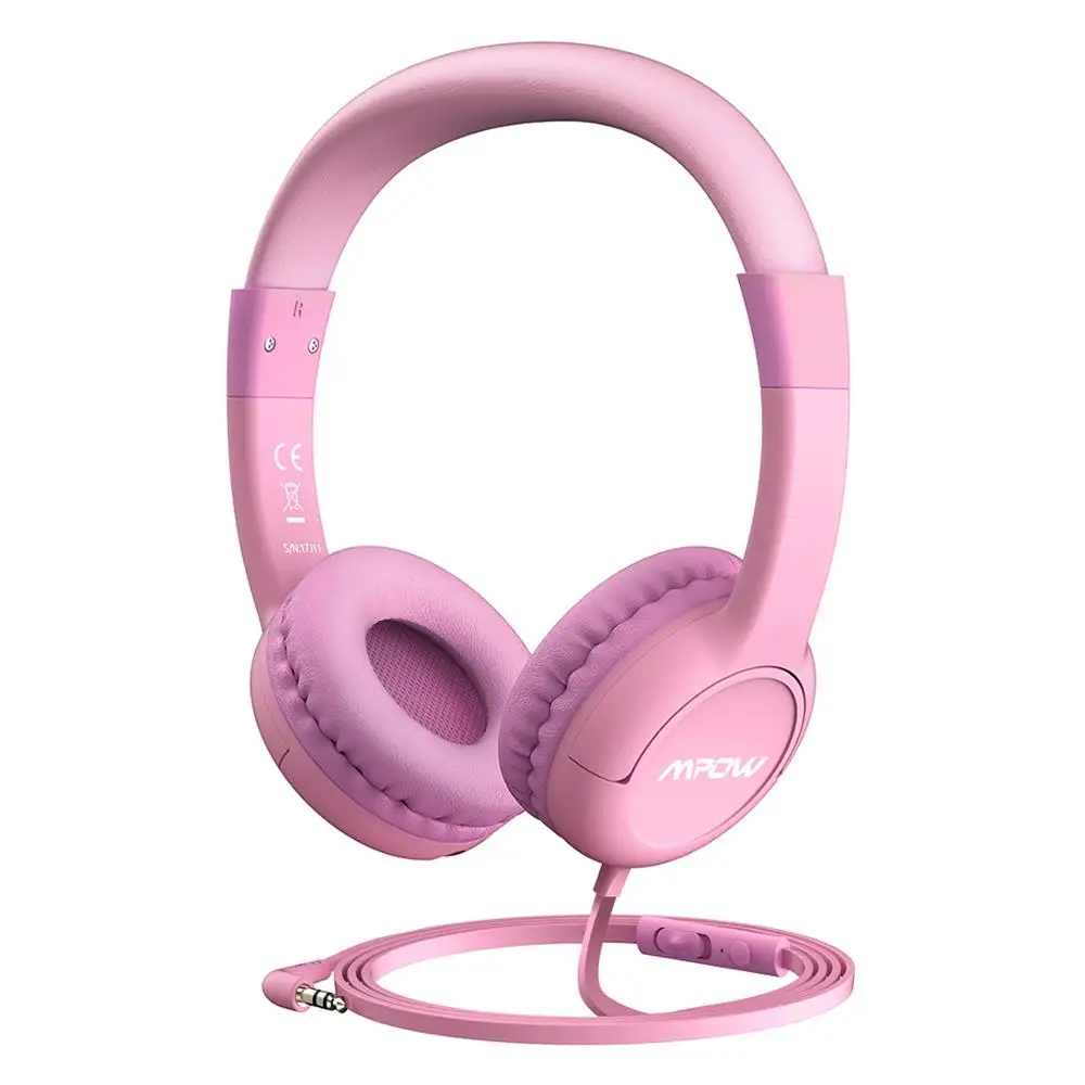 Pink Mpow CH1S детская гарнитура 85DB ограниченная Защита слуха детские наушники шумоподавление наушники для мальчиков/девочек Малыш с микрофоном - Цвет: Pink