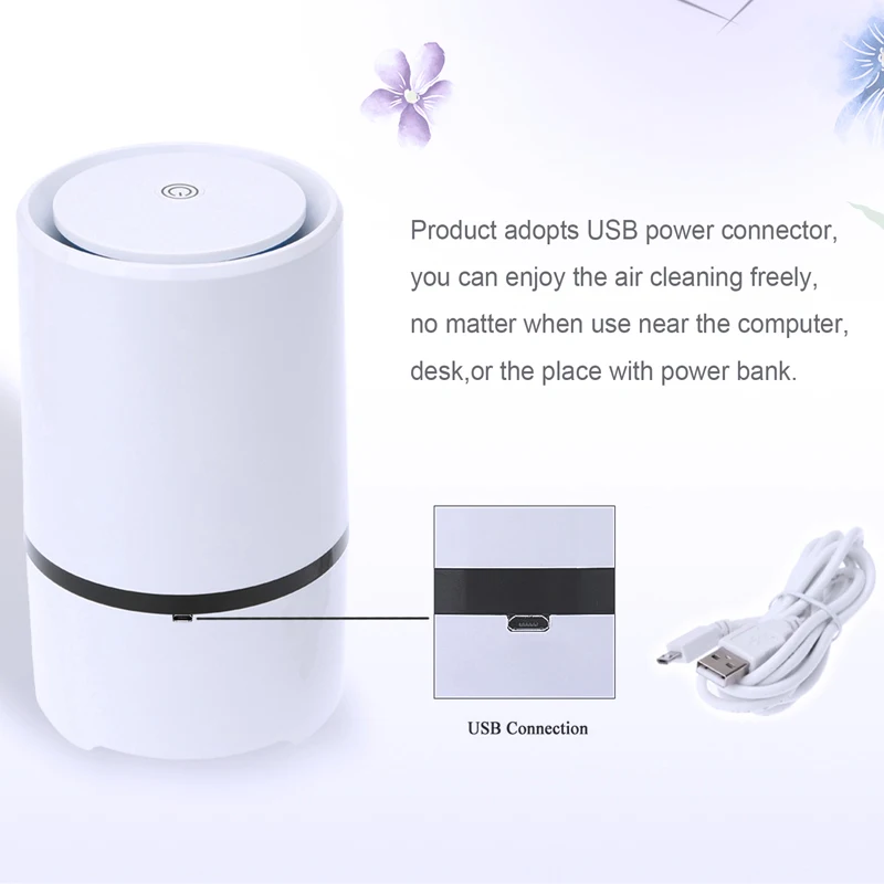 

Air Purifier Anion Air Purification Activated Carbon Air Freshener Ionizer Cleaner Dust Cigarette Smoke Remover USB DropShipping