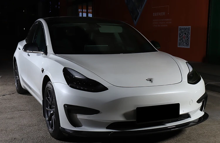 LUCKEASY защита переднего шасси автомобиля для Tesla модель 3- украшение шасси автомобиля 3 шт. набор белый/черный