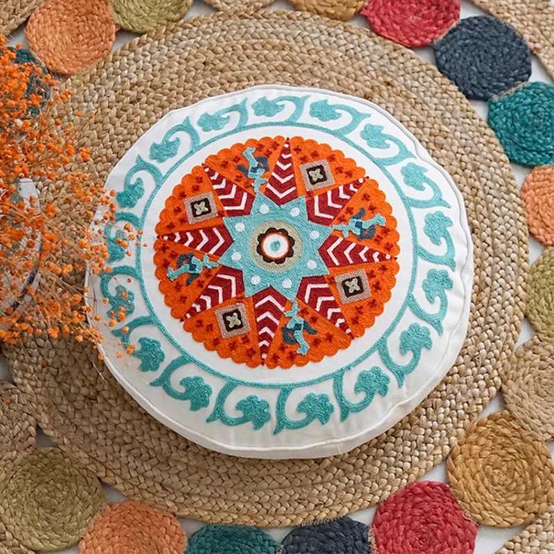 Рождественская круглая наволочка для подушки декоративная винтажное искусство