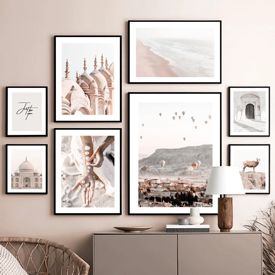 

Girl Beach Withered Dandelion Muslim Door Wall Art Canvas Painting Nordic Posters And Prints Wall Pictures For Living Room Decor