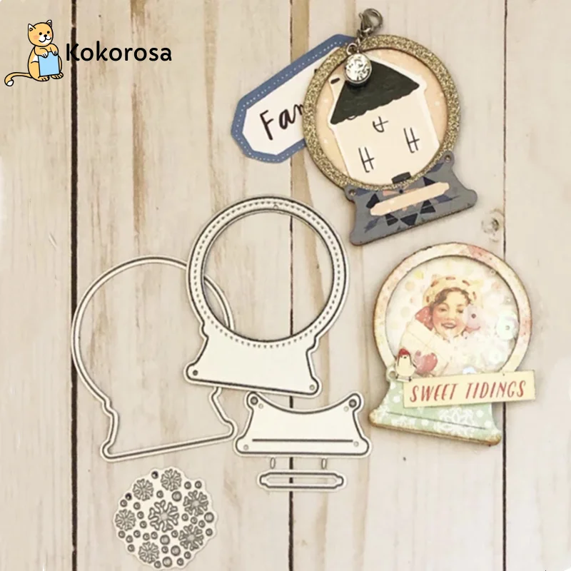 Kokorosa рождественские штампы для изготовления открыток мяч Снежинка