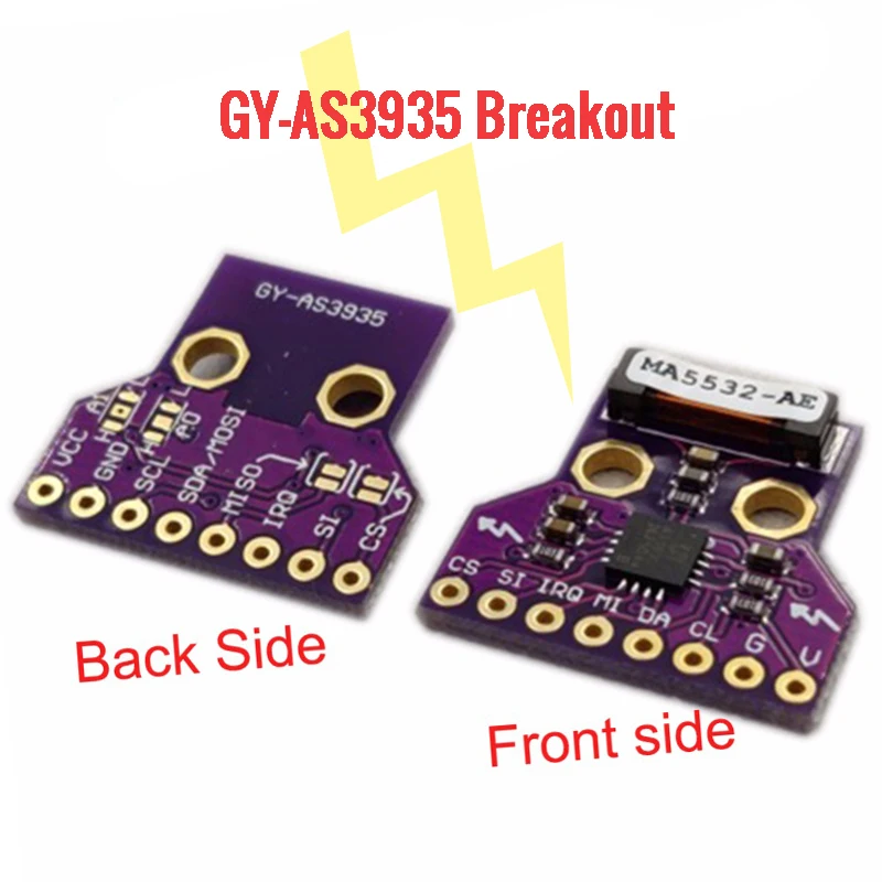 

2 PCS GY-AS3935 AS3935 Light-ning Detector Digital Sensor Breakout Board Module SPI I2C Strike Thunder Storm Detection FZ3480