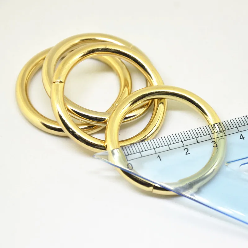 20pcs/lot Gold Circle O Ring Unwelded Thickness Metal Shoes Bags Belt Buckles Hardware Carft Strap Parts DIY 38mm | Дом и сад