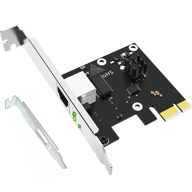 

Desktop PC RJ45 Wire LAN Card 2.5Gbps Gigabit Ethernet PCI-e X1 Network Adapter