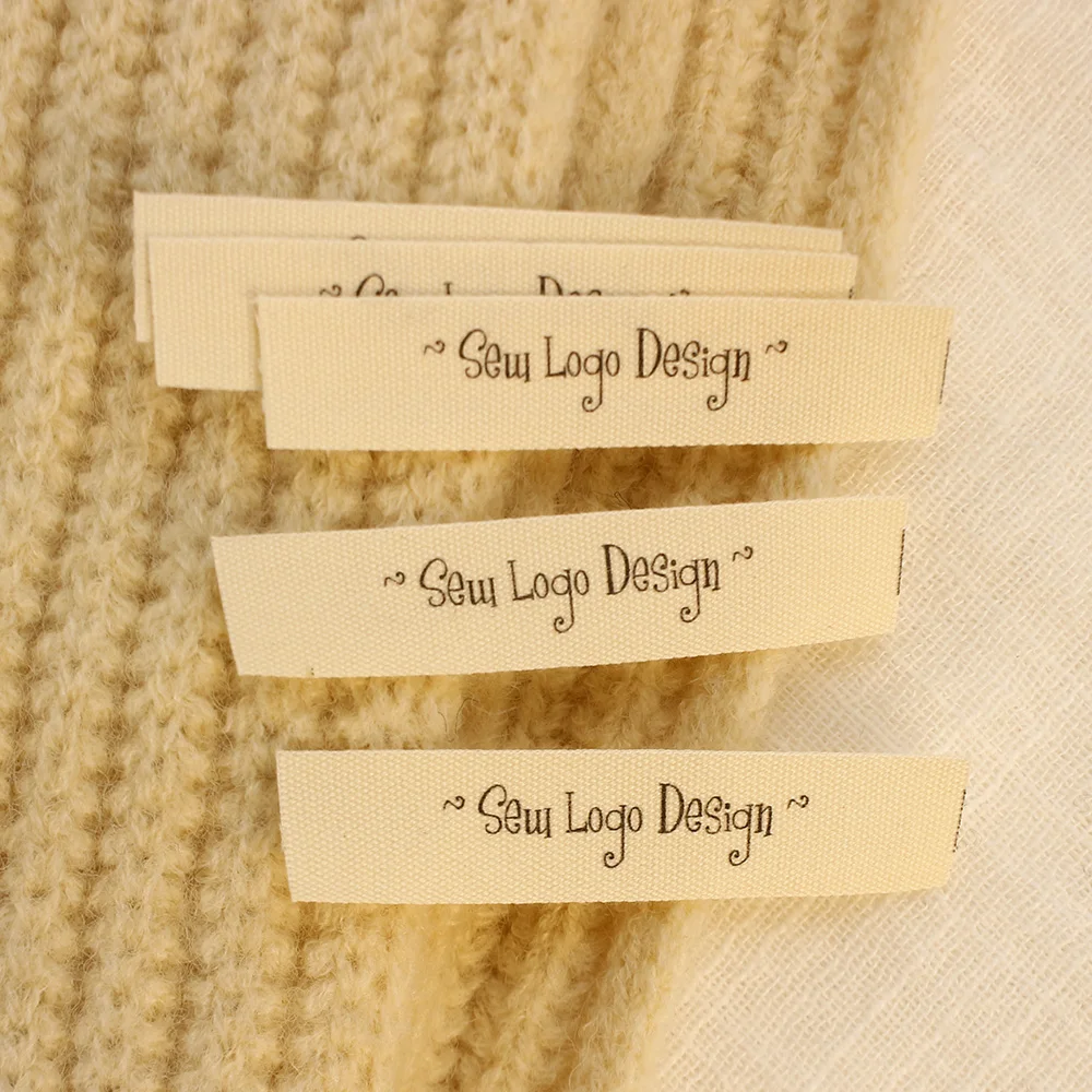 

12*60mm custom clothing label-personalized brand organic cotton webbing label logo or text sewing foldable label, (MD2027)