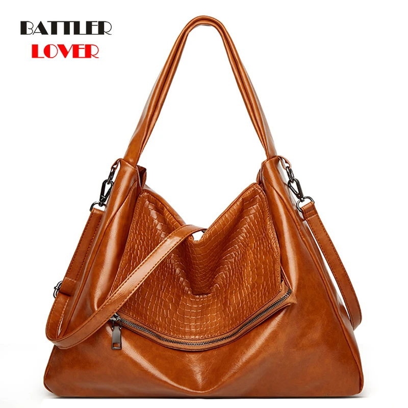 

Fashion Luxury Handbag Women Large Totes Female PU Leather Messenger Shoulder Bags Feminine Bolsas Sac A Main Brown Black Purses