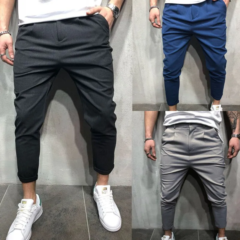 

Ens Casual Fitness Full Pants Pure Color Autumn Hip Hop Trousers Bodybuilding Joggers Streetwear Pencil Bottoms Streetwear