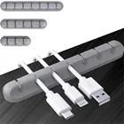 Умный USB-органайзер для проводов, устройство для намотки кабеля, силиконовый гибкий шнур для управления кабелем, зажимы для мыши, наушников, наушников, сети