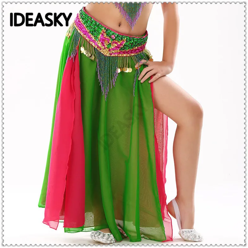 Детская юбка из шифона с разрезом для танца живота девочек конкурсов в восточном