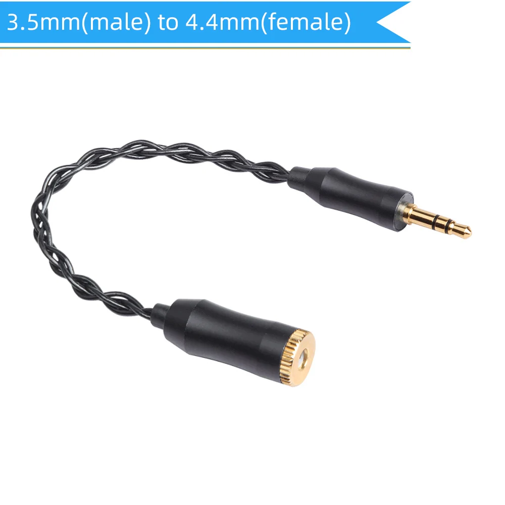 3.5mm to 4.4mm FDBRO 2,5 3,5 4,4 мм Женский до 2,5 3,5 4,4 мм сбалансированный аудио адаптер мужской кабель преобразования наушники сбалансированный стерео аудио кабель - Цвет: 3.5mm to 4.4mm