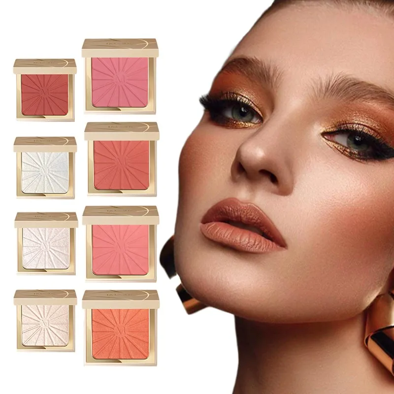 

Face Highlighter Blush Contour Cheek Natural Brighten Lasting Makeup Contour Shimmer Blusher Rouge Cosmetic Palette 8 Colors