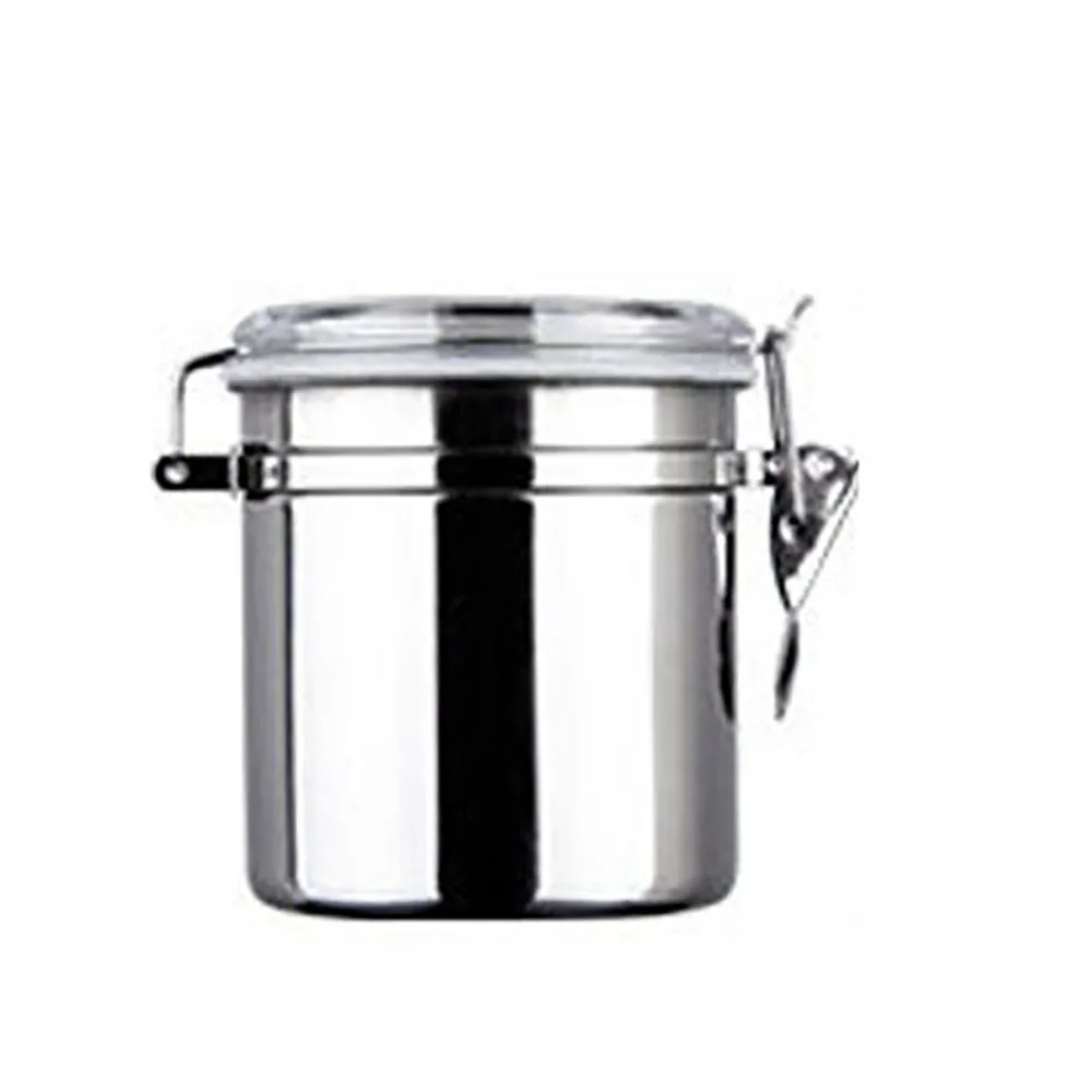 Home Kitchen Stainless Steel Coffee Loose Tea Sugar Canister With Snap Cover Dried Fruit Food Seal Container Jars 4 Inch | Дом и сад