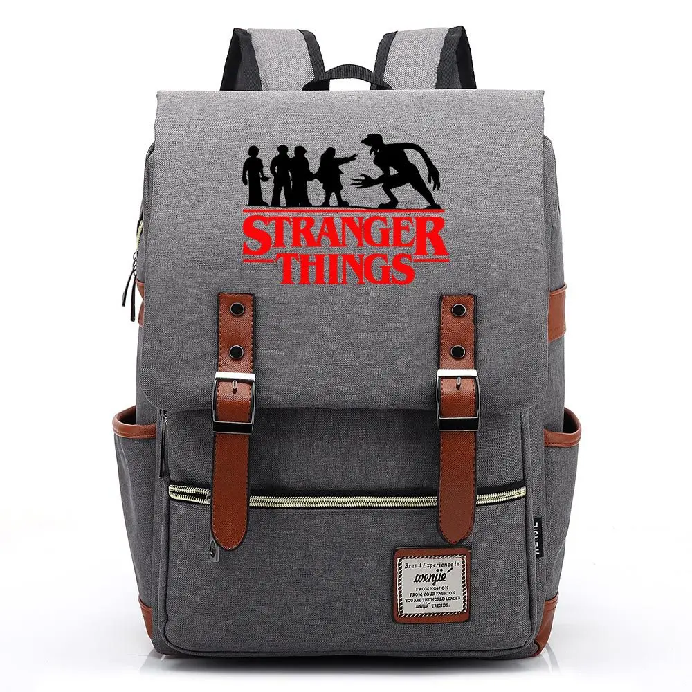 

Strangerr Things #1 Canvas Travel Backpack Students Bag Gift for Kids