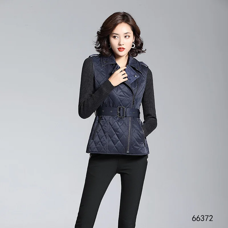 2019 Женская куртка Осень-зима модная теплая с талией на молнии однотонная