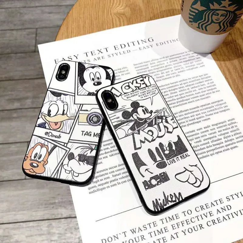 Милый Микки Дональд Дак Чехол для мобильного телефона iPhone X XS XR XSMax 8 7 6 6S PluSTPU