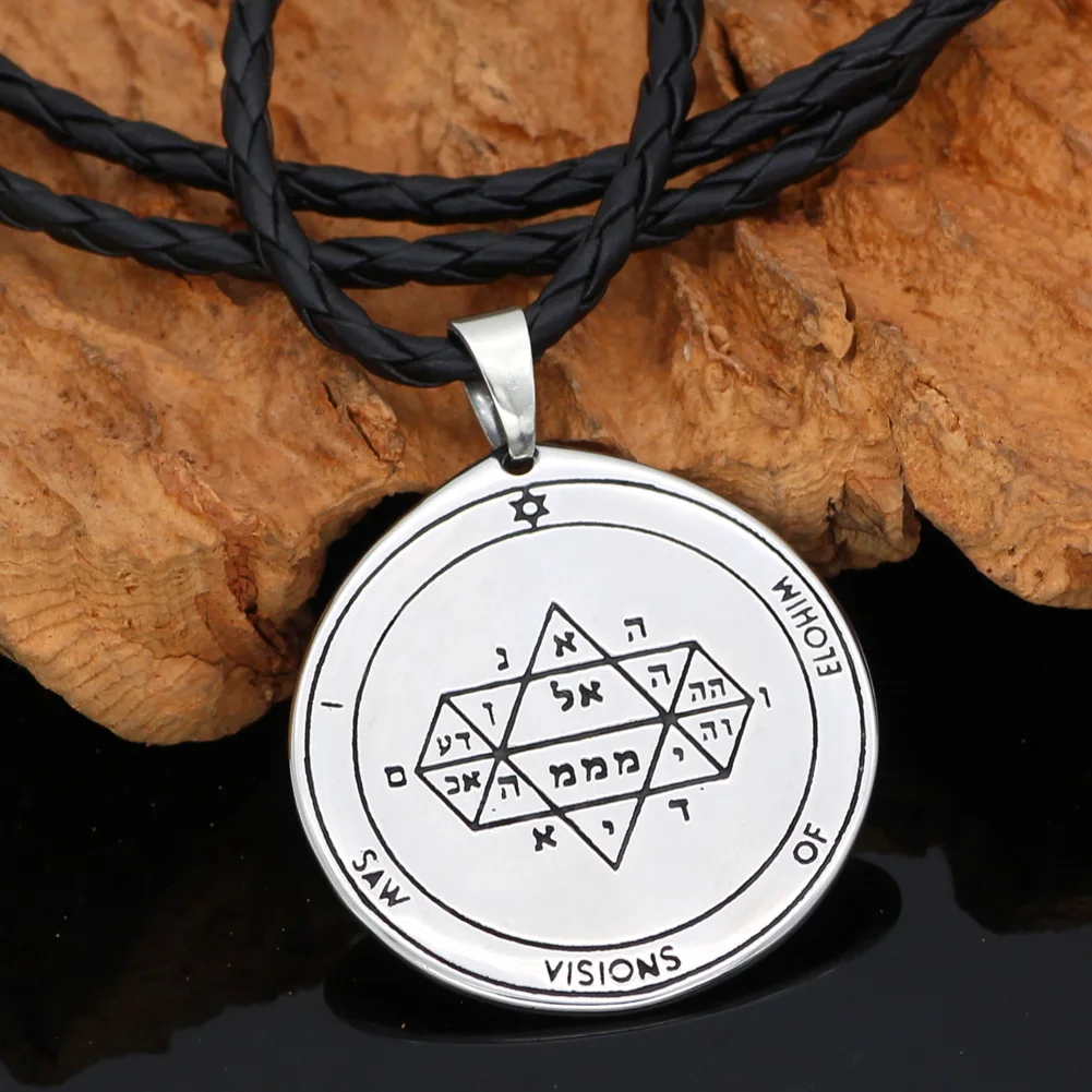 Talisman Pentacle of Solomon Seal Wiccan Pagan Hermetic Enochian Kabbalah Подвеска Ожерелье нержавеющая