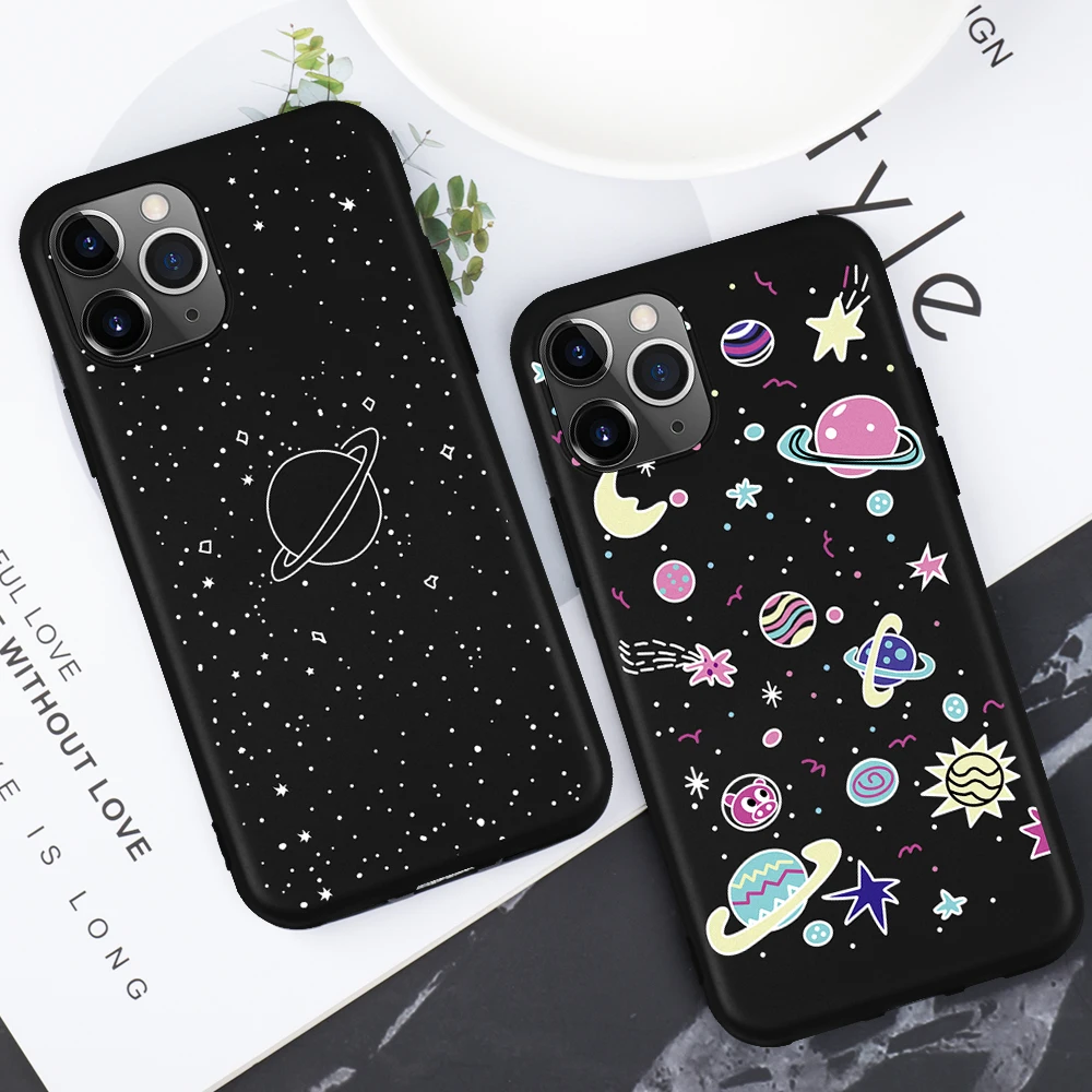 Чехол с рисунком для iPhone 11 2019 5 8 6 1 дюйма XS Max XR X черный мягкий матовый чехол из ТПУ