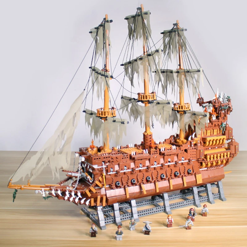 2020 новейшие 3652 шт Flyings The Nether Land 16016 кирпичи пиратский корабль MOC Пираты лодки