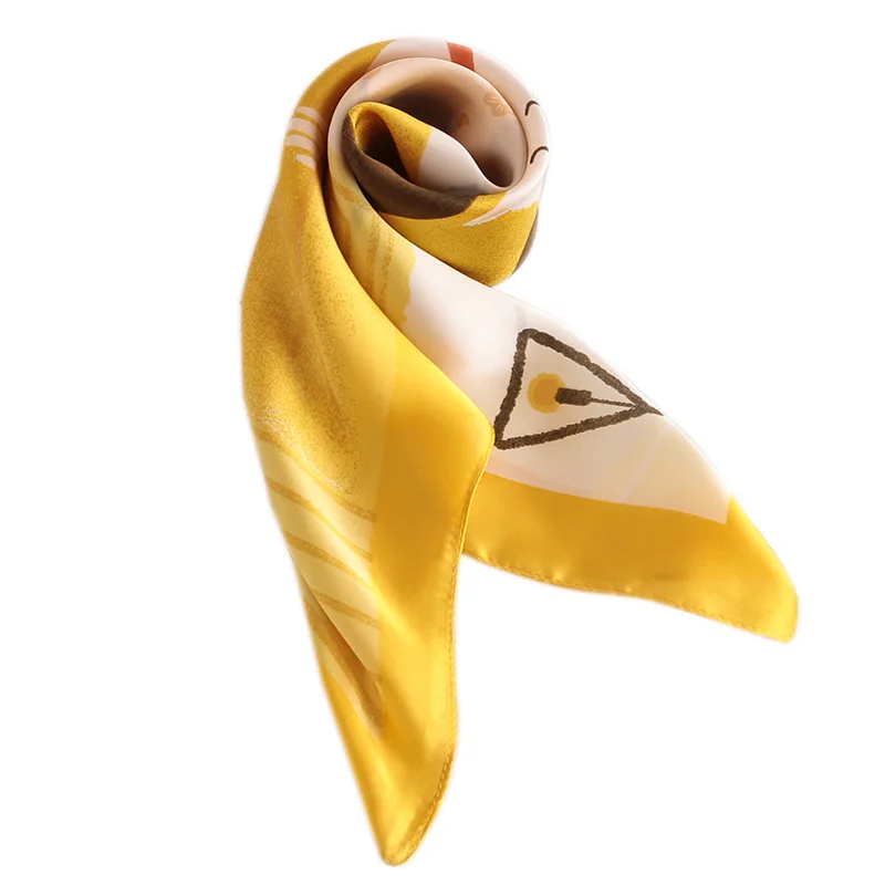 

Spring and autumn 2020 lady Square scarf new tourism sunscreen shawl women silk scarves Fashion Luxury print Muslim headcloth