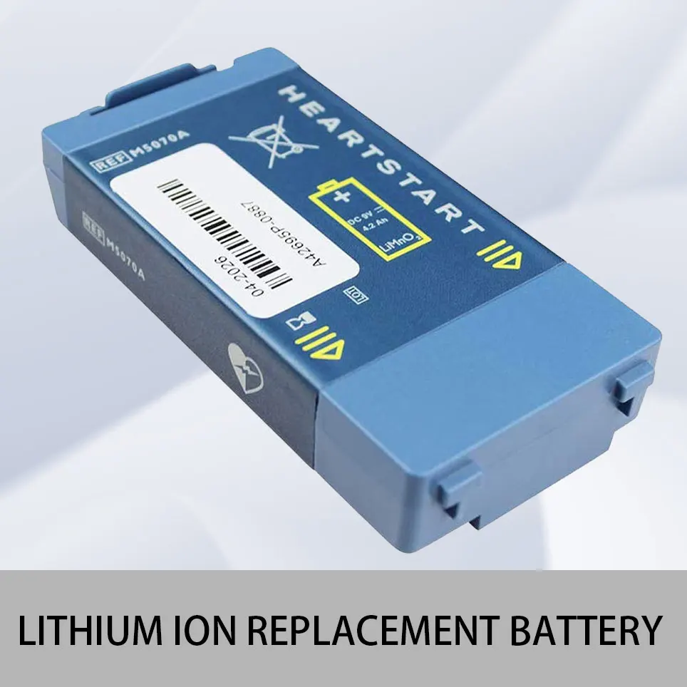 

2021 Batterie de remplacement haute capacité 9V 4200mAh, pour HeartStart FRx, M5070A, M5066A, lithium-Ion, vente en gros