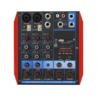 mini bluetooth wireless 4 channel sound mixing console mixer for computer laptop live stage studio 48v phantom power usb