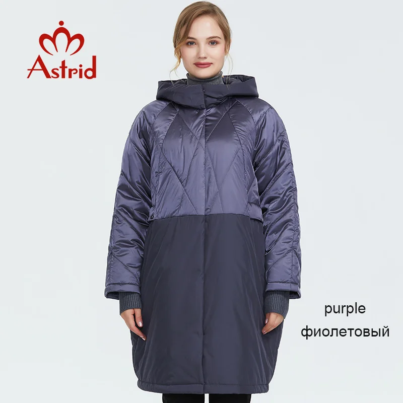 Z013 purple Astrid осень Новое поступление Женская Стеганая модная куртка Верхняя одежда Высокое качество Новое модное осеннее пальто для женщин AM-9203 - Цвет: Z013 purple