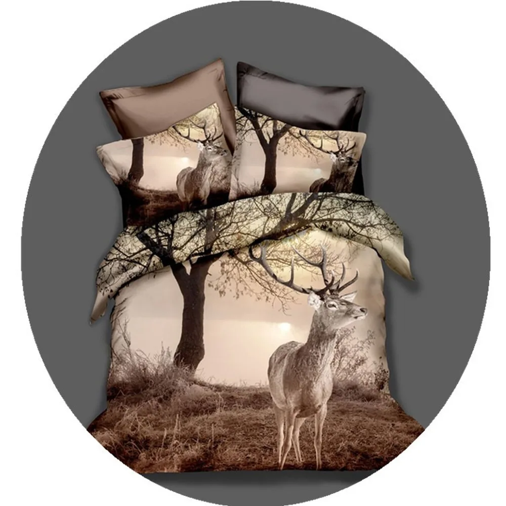 

Leopard Quilt Cover King Size 3D Animal Deer Print Bedding Set Wildlife Comforter Cover Duvet Cover with Pillowcases Soft 3 Pcs