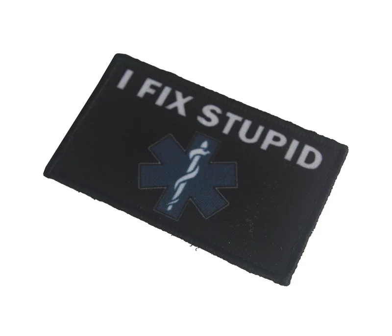 Вышитые я исправить глупость Смешные нашивки ЕМТ-медик Военная Униформа