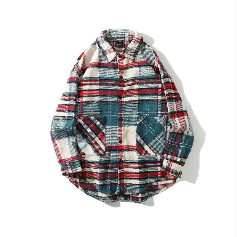 

Mens Oversize Wool Jacket M-2Xl Autumn Woolen Shirt Men Fashion Retro Printing Casual Woolen Coat Men Streetwear Loose Overcoat