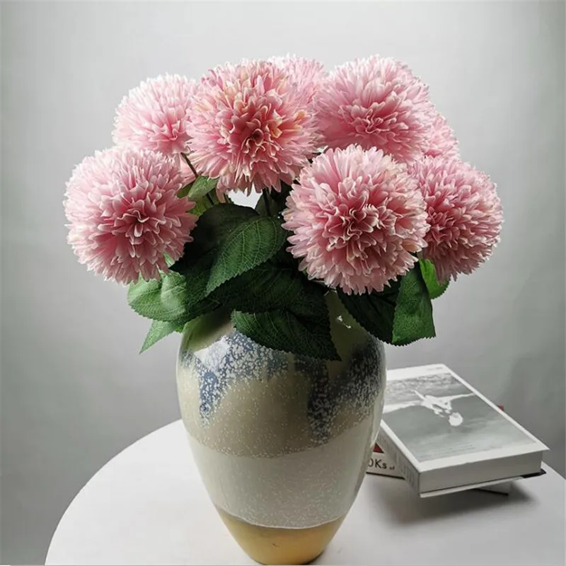 Искусственный Одуванчик (5 головок/бутон) длина 33 46 дюйма имитация сиреневого