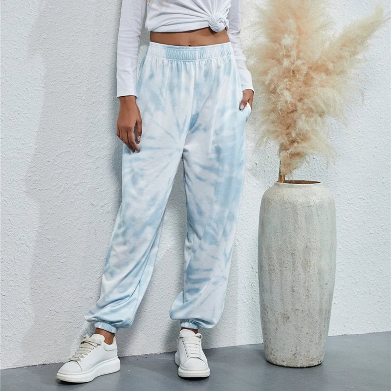 

Женские спортивные брюки с завязкой, джоггеры с высокой талией, легкие мешковатые тренировочные брюки с карманами, брюки для отдыха