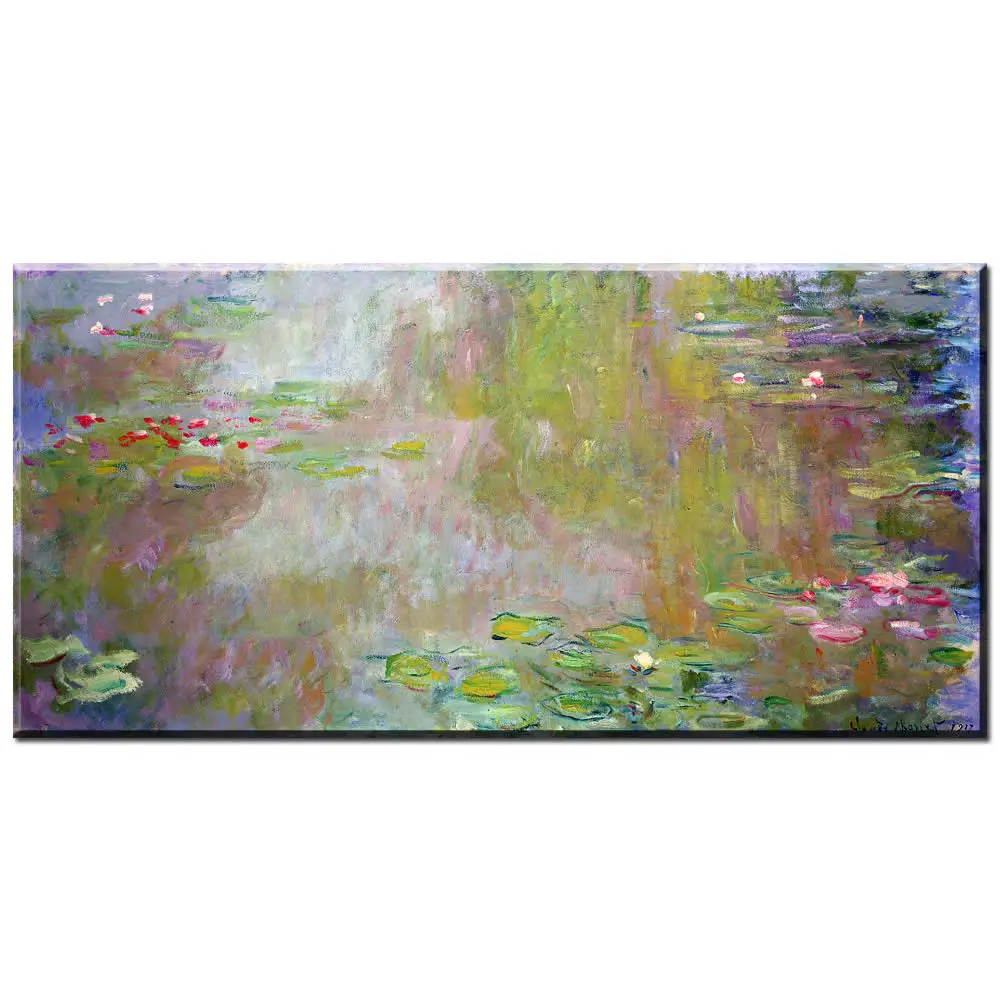Современное впечатление Клода Мона водяная Лилия пруд пейзаж картины маслом