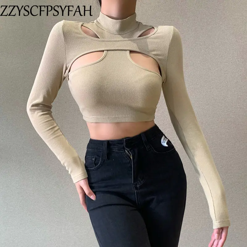 

New korean fashion hot selling woman tshirts nice netred casual lady t shirt beautiful aesthetic hollowed out women sexy tops