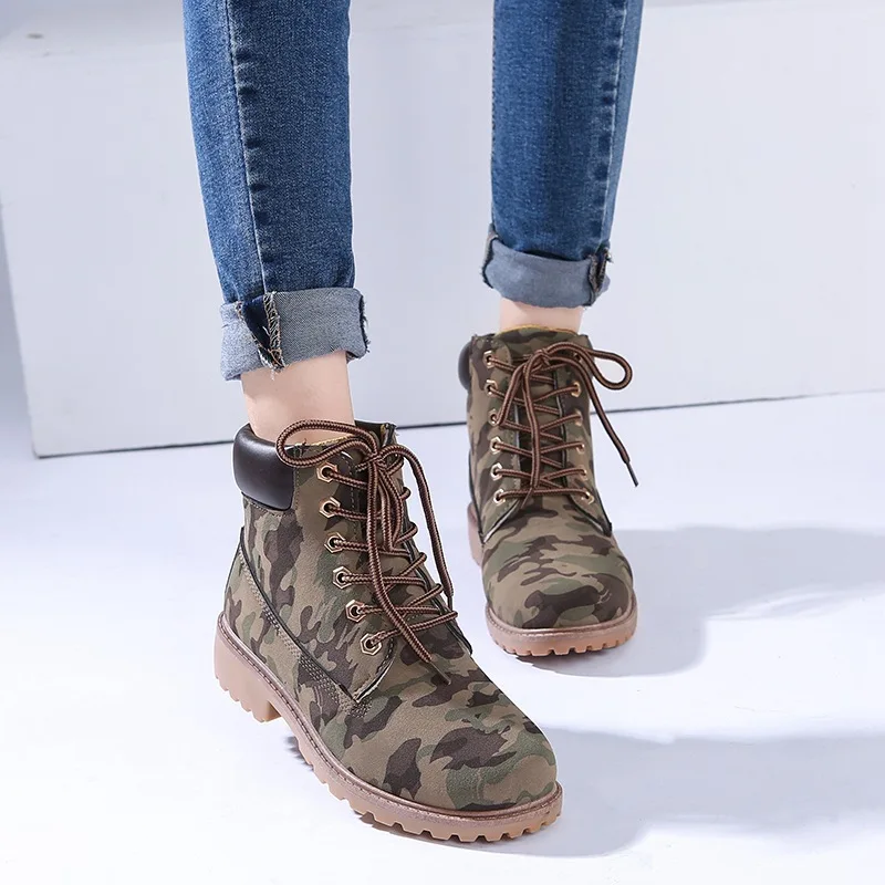

Single boot PU boots flat bottom large pink Martin boots short boots
